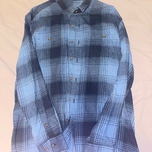 Blue plaid shirt
